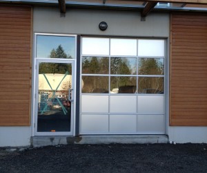 Installed new commercial doors. These commercial doors were custom built to look like an industrial heavy duty looking doors. The commercial doors came with all hardware.