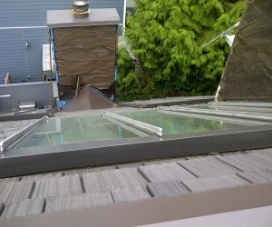 North Vancouver skylights glass replacement. Roof skylights came with safety double pane glass panels. Skylights are fully sealed for leak safe.