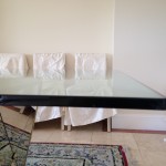 Custom glass table top