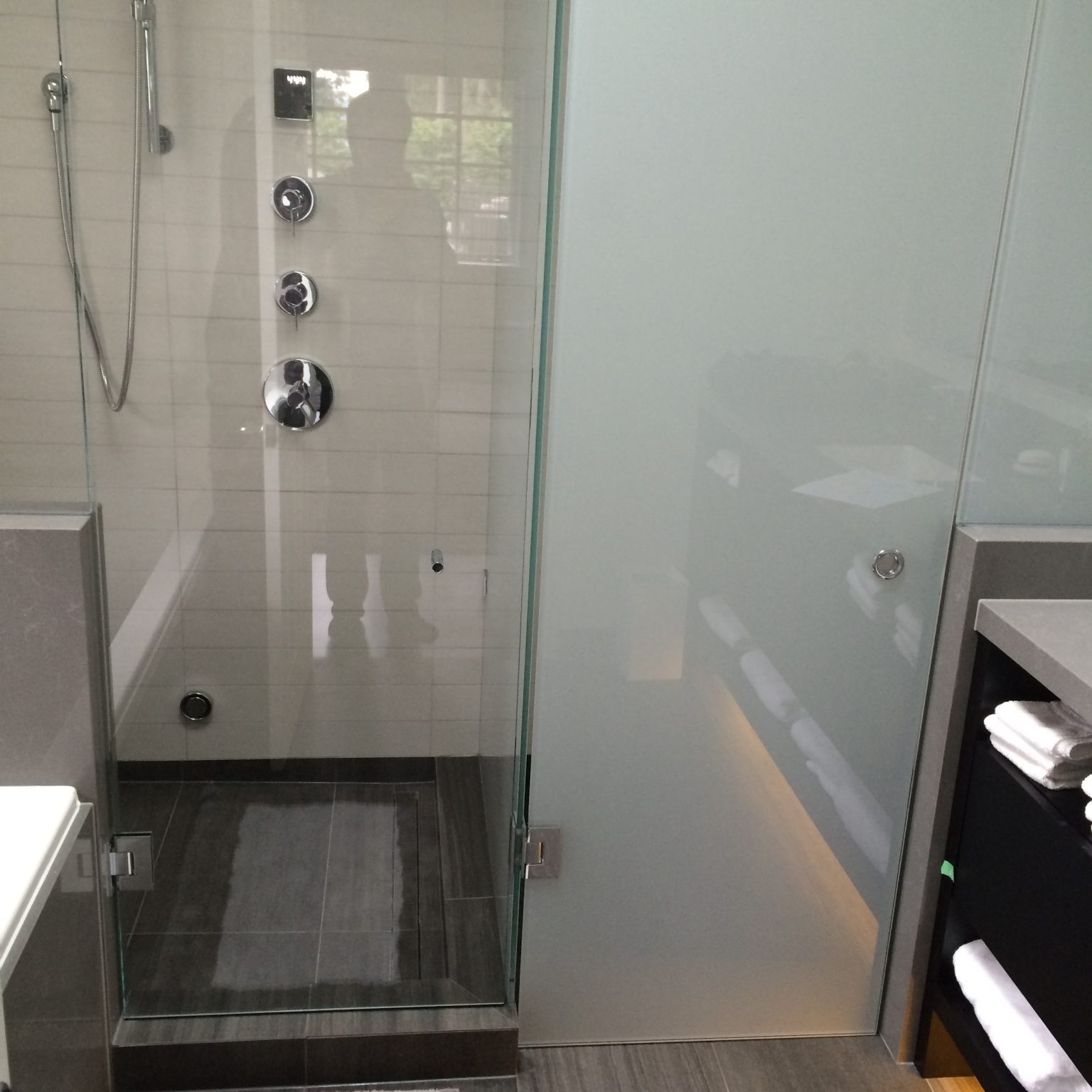 shower glass door