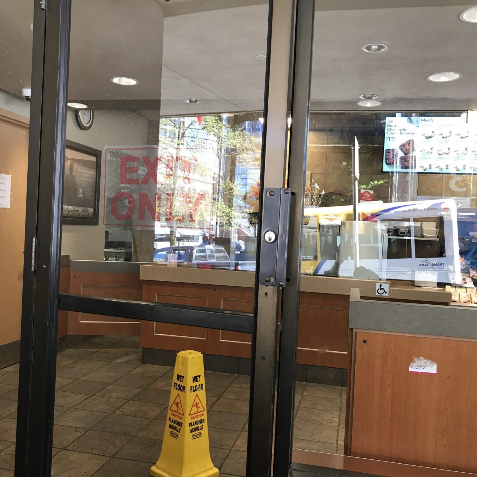 Single glazed glass replacement for existing aluminum swing door that was laminated