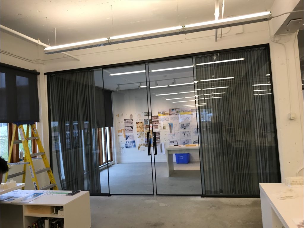 Commercial interior aluminum swing door double door system