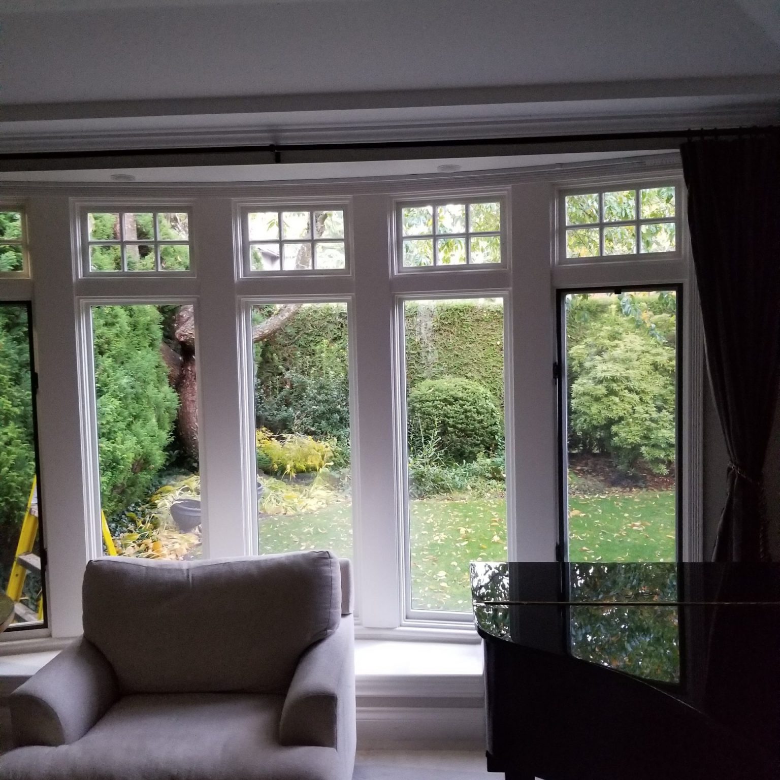 Cedar wood window frame replacing old windows that were all rotten